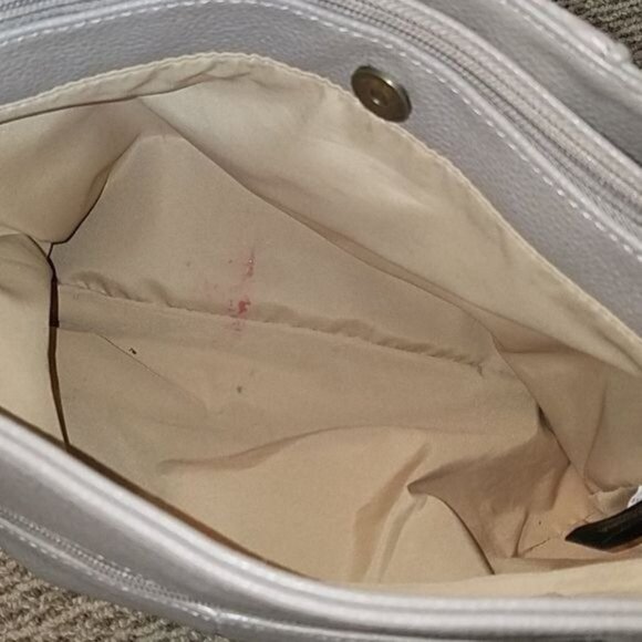 Giani Bernini Bag Shoulder Tote Leather Satchel Handbag GRAY WOMEN'S WOMAN'S - Picture 10 of 15